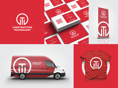 Construction Technology behance brand branding brandnew color construction design designs designstudio graphics graphics design logo logodesign logolounge logomark logooftheday red and white technology vector
