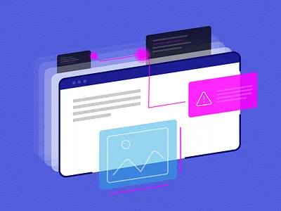 Advanced Wordpress Development - Blog asset assets blue colorful development flat design illustration landing page warning website wordpress