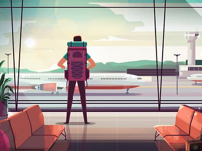 Aviation Services - Our Secret Job adventure after effects animation character animation colors commercial design explainer explainer video illustration journey motion design motion graphics