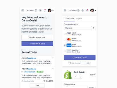 Mobile payment card checkout credit card dashboard dashboard design home mobile polaris shopify uiux web app webapp