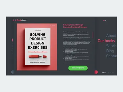 Daily Ui 03 - Landing Page app bookstore concept dailyui design ui ux