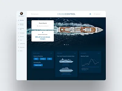 CruiseControl Dashboard control cruise cruising dashboard design ship ships ui