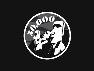 Easter Island progress badge avenuehq illustration progress badge sticker sticker design unsolved mysteries vector