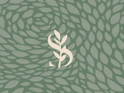 swift sage candle co. brandmark herb herbal identity leaf leaf logo leaves monogram natural organic pattern plant s sage