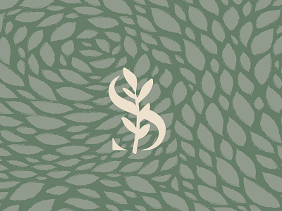 swift sage candle co. brandmark herb herbal identity leaf leaf logo leaves monogram natural organic pattern plant s sage