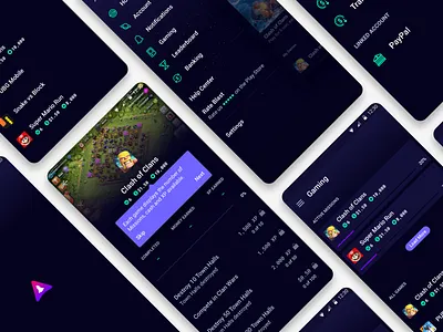 Blast FinTech App android dark app dark ui darkui fintech fintech app gaming gaming app google material design product design uiux