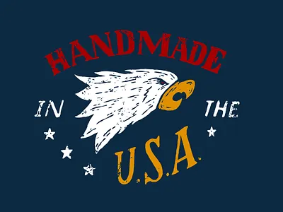 Handmade in the U.S.A. brand and identity branding design hand drawn hand lettering icon illustration logo typography vector