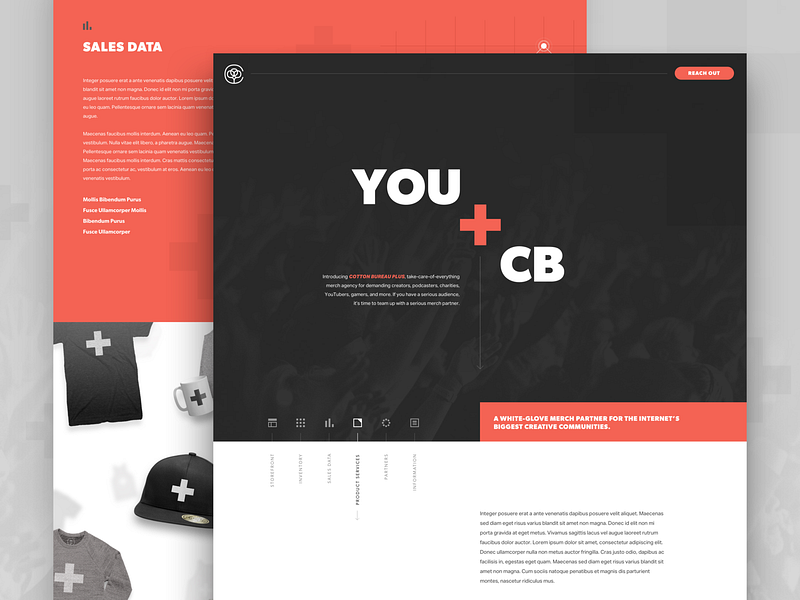 Cotton Bureau Plus v0.1 aktiv grotesk cotton bureau gibson landing page one pager website design