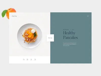 ChopChop - Healthy recipe book app clean colour design food minimal recipe serif ui ux web website