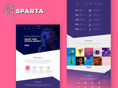 SPARTA - Agency HomePage Concept design dribbble icon landing design landing page landing page concept landing page design logo specscale typography ui ux web web design webdesign website website builder website concept website landing page website layout