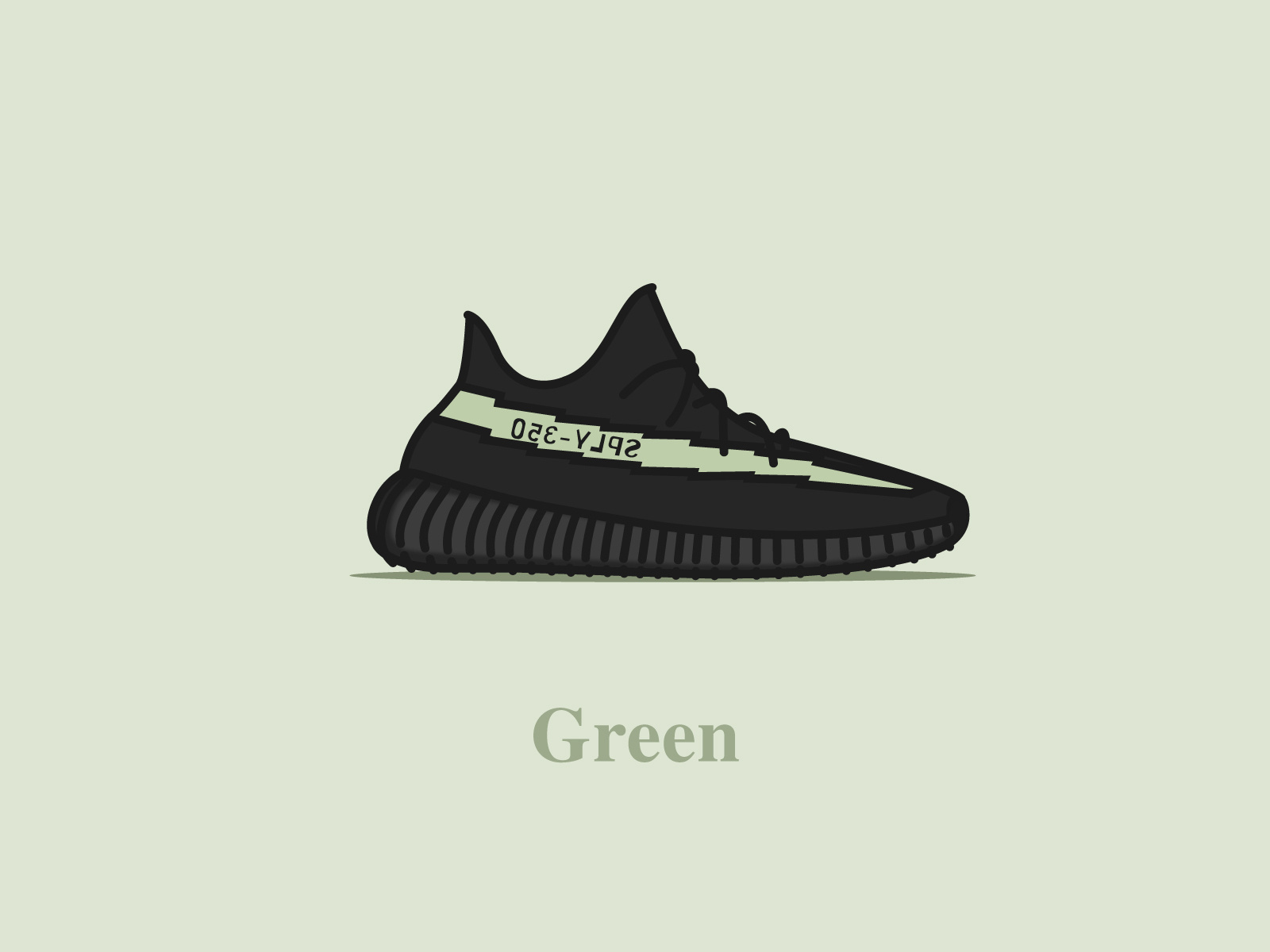 yeezy boost 350 drawing