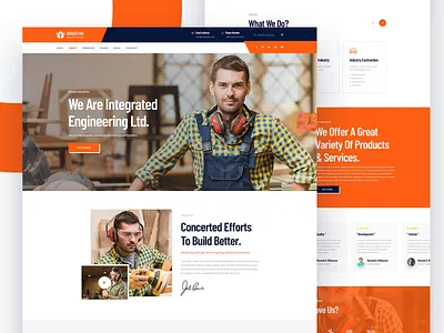 Handyman / Home Decor / Construction / Industry about construction faq handyman home decor industry landingpage ui