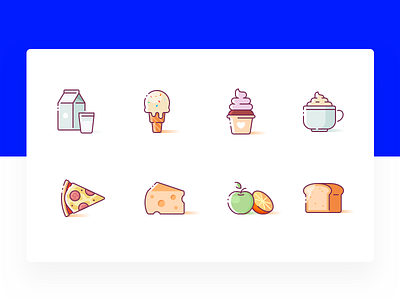 美食icons animation app branding logo ui vector web 卷筒纸 品牌 图标 应用 插图 设计