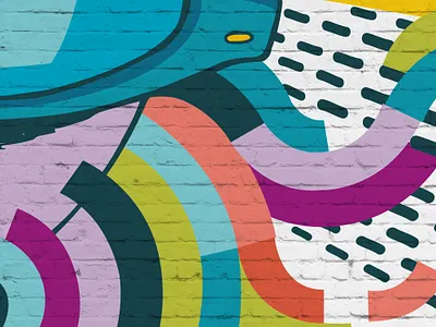 Coming Soon color mural pattern