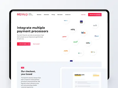 AZPay Home Page - Smart Payment Solutions design finance landing sketch ui visual web website