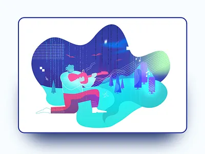 Endless Music design flat gradient graphic design illustration minimal music