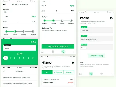 ironing and laundry app