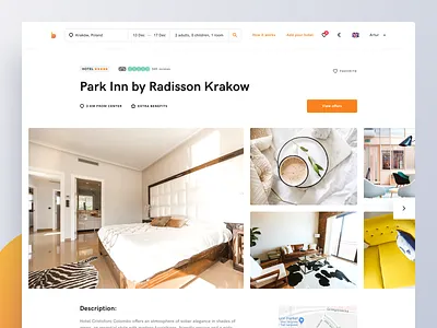 Bidroom - Hotel Details booking clean design hotel hotel booking landing page minimal modern page product page rooms ui uidesign ux uxdesign website
