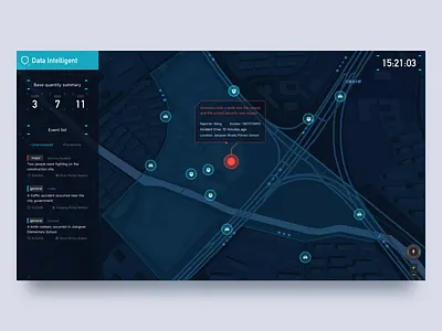 Public Security Big Data Platform big data blue dark dashboad platform technological