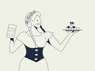 "Sveedish Meatballs anyone?" 2d brexit character characters design eu euros illustration stereotype vector