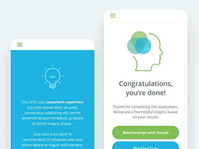 Visual exploration app blue brand green mobile app ui