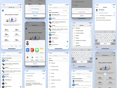 Twist iOS Share Extension app ios iphone remote team communication twist ui work