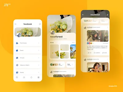 Facebook Concept concept design facebook figma innn ios ui ux design
