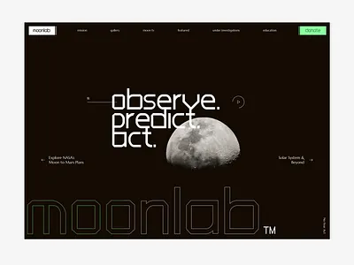 Moonlab. Web Design art art direction concept creative creative agency design flat illustration interaction interaction design lab landing page minimal studio typography ui uiux visual web design website