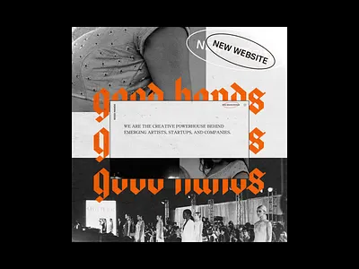 GOODHANDS.CO 2.0 agency agency branding album artwork album cover album cover art brutalism brutalist cover art graphic design minimal texture