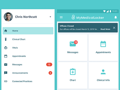 MyMedicalLocker Android Refresh healthcare patient portal saas