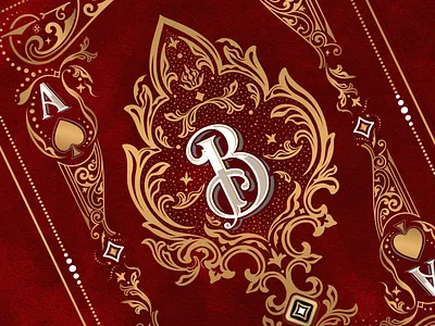 New Playing Card Project coming soon! ace ace of spades art back design branding cards decorative design gold illustration ornament playing card