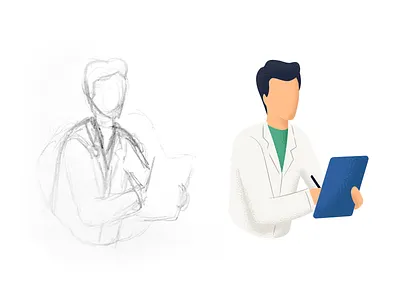 Doctor Illustration brushes consultant doctor examination health healthcare illustration illustrator medical medicine nudds nurse