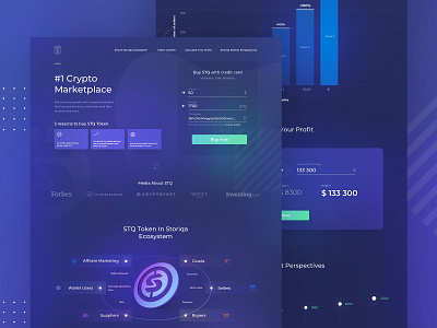 Cryptocurrency landing bitcoin coin crypto crypto currency currency design ico landing token ui