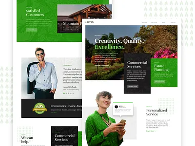 Acres Landing Page brand branding color design figma figmadesign graphic design marketing style typography ui ux design ux design