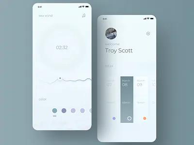 relax app d clean relax simple ui