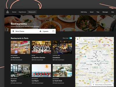 Airbnb Restaurant branding color colors creative design flat icon illustration interface logo material mockup picture productdesign shadow sketch ui ux web website