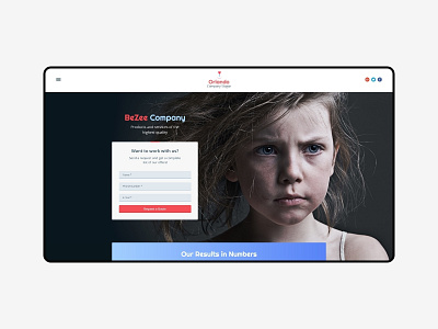 Non profit "Orlando" clean experience home landing logo non profit ui ux weblium website