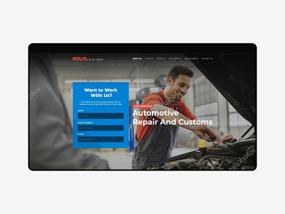 Car repsir services icon landing typography ui user ux web weblium website