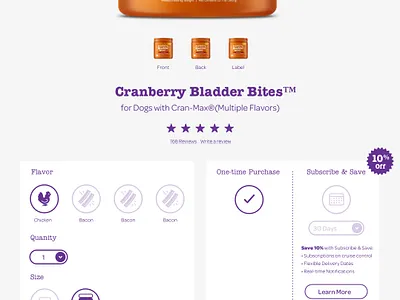 Product Page checkout discount dog eccomerce food icons pets product rating retail shopify subscriptions