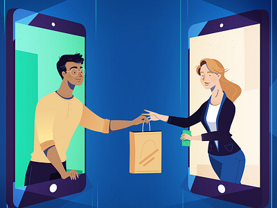 Monetha - blockchain technology on-line purchases after effects animation blockchain blockchaintechnology character character animation commercial design explainer explainer video explanatory video illustration motion graphics shopping technology