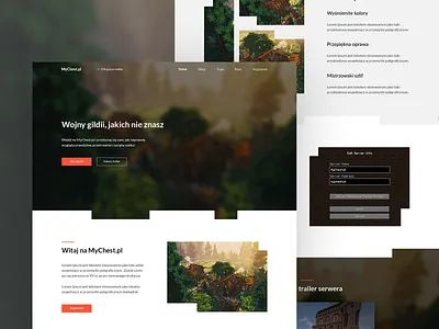 ⛏💎 MyChest - Landing page buttons cta design footer game grid hero home landing minecraft mobile navbar page ui ux web web design webdesign