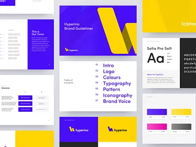 Hyperino brand guide brand branding casino guide icon style visual identity