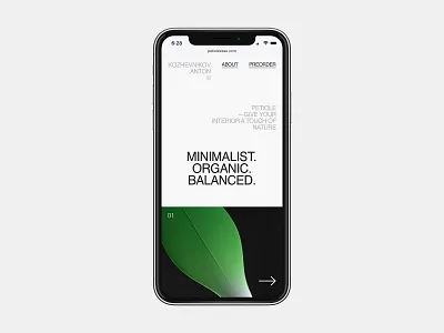 Petiole Vase design flat minimal mobile typo typography ui ux web website