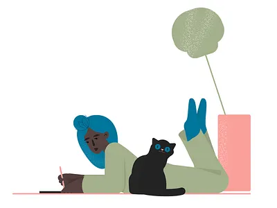 Drawing time animals art cat character character art girl girl character girl illustration good time illustration