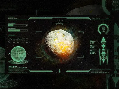 Hypergiant Galactic HUD 3d artificial intelligence c4d cinema 4d cinema4d galactic hud hypergiant photoshop planet retro rocket sci fi sciencefiction scifi space texture ui