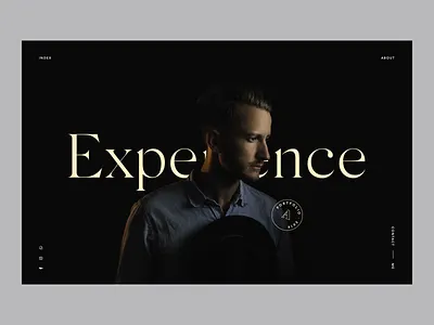 Intro Page about me black intro portfolio serif typography ui uidesigner uitrends ux web webdesign
