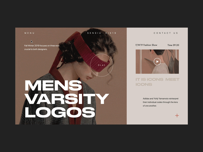 Menu Preview Page Animation adobe after effects animation design interface menu online store ui ux web website