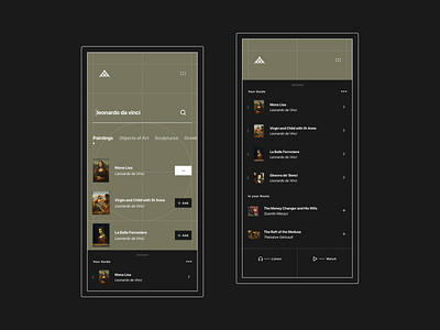 Louvre Museum - Mobile Guide Queue concept design louvre mobile motion museum typography ui ux web