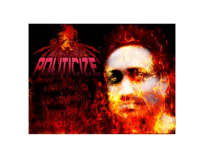 A man on fire art artwork farid ahmed fire graphic design