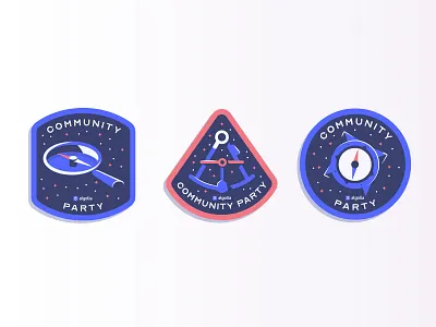 New Algolia Community party stickers algolia community compass exploration illustration magnifying glass navigation search space stickers